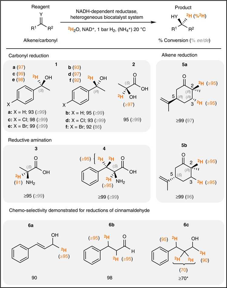 Fig.2 Scope of asymmetric biocatalytic reductive deuteration.