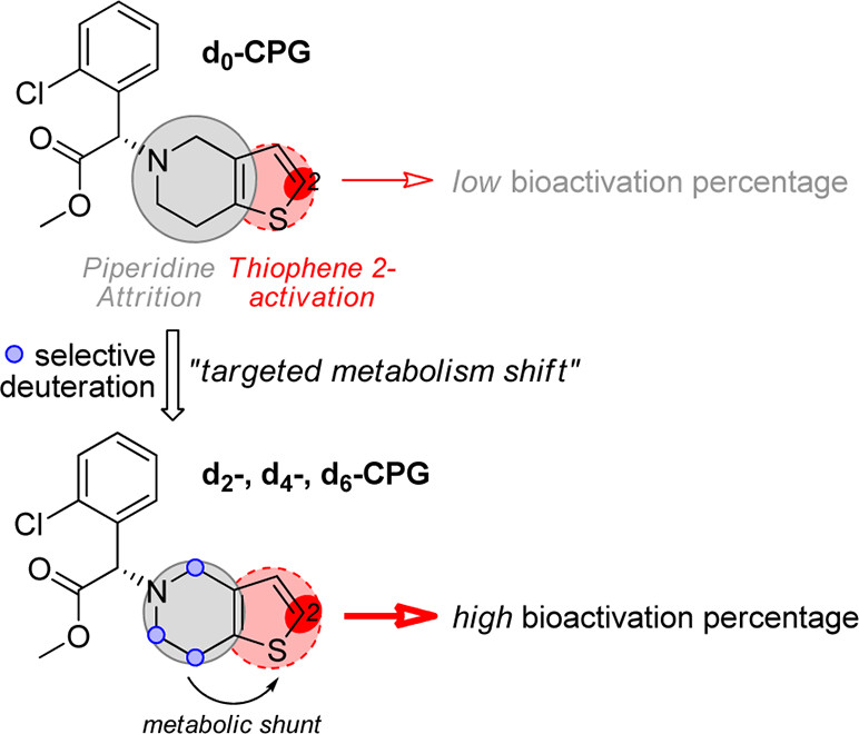 Fig.1 Structural modification strategy and the design of the deuterated CPG analogues.