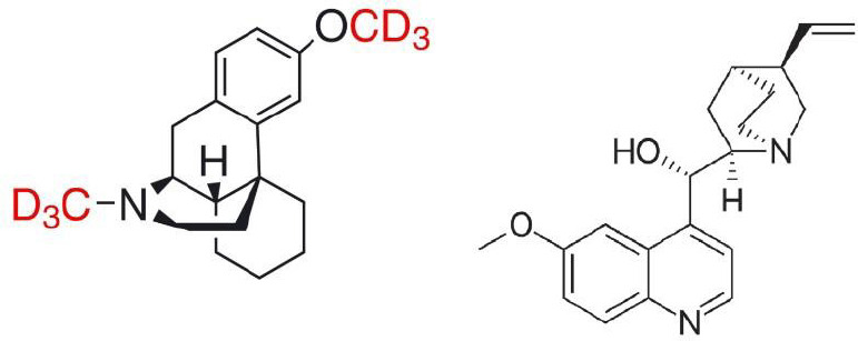 Fig.1 Representation of deuterated dextromethorphan/quinidine.